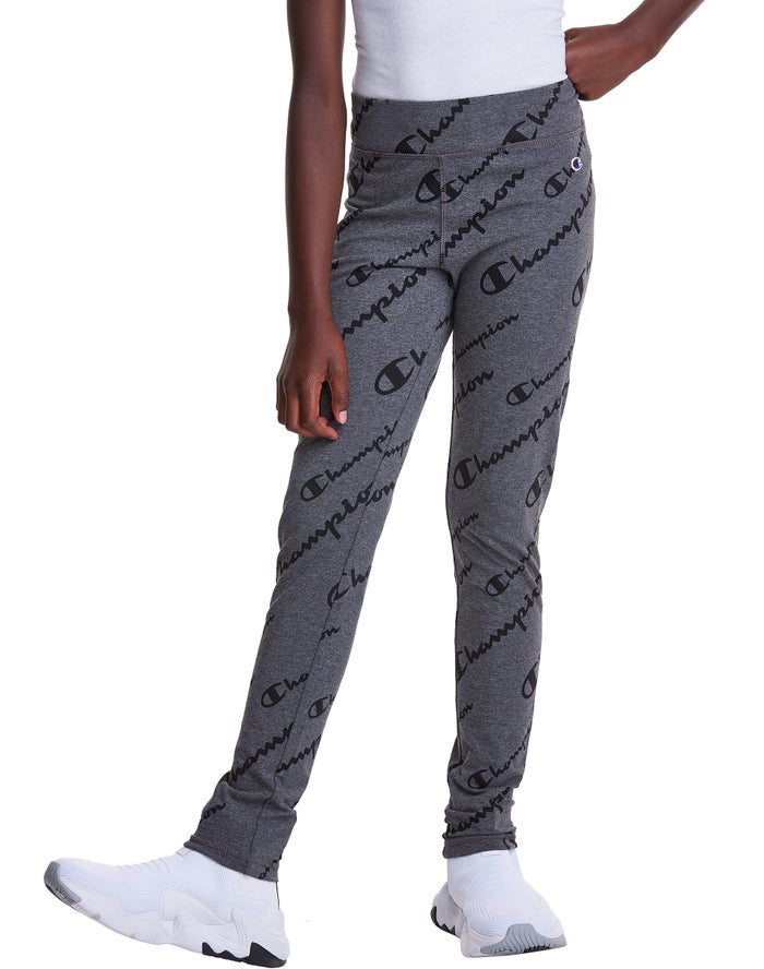 Champion Allover Logo Legging Meisjes - DonkerGrijs - Belgie 6907WGUYP